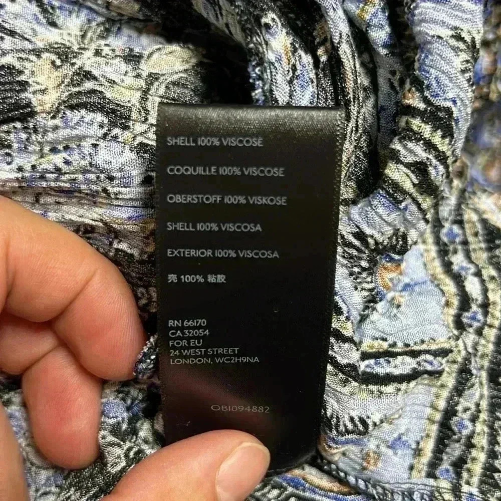 Free People Moonlight Dance Tunic Top Size Small Black Blue OVERSIZED Size S - Picture 7 of 7